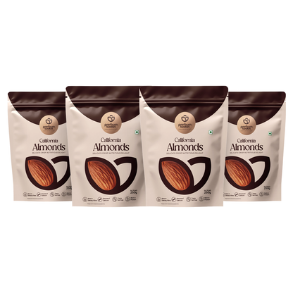 Premium California almonds bag set of 4, 250g pouches
